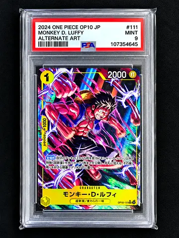 PSA 9 2024 One Piece OP10 JP Monkey D. Luffy Alternate Art Graded Card