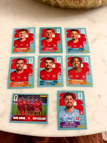 Panini Euro Player Cards (Switzerland) - Set of 8