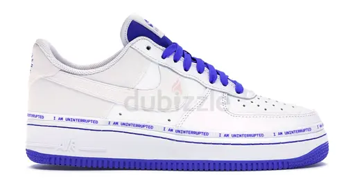 White & Purple Nike Air Force 1 Low — deadstock