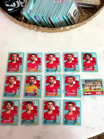 Collection of Turkish National Team Football Trading stickers