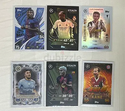 Lot of 6 Limited Edition Topps Football Trading Cards