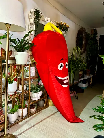 Giant 2.2 meters Plush Chili Pepper Toy