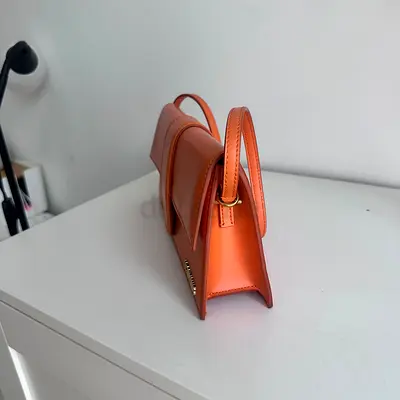 Jacquemus Le Bambino orange leather shoulder bag