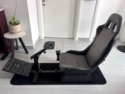 Racing Simulator Cockpit Frame with Seat — Wheel/Pedal/Shifter Mounts