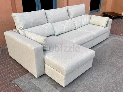 Same like new Condition Ikea __/// Eskelstuna L Shape Sofa bed with storage Beige