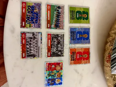 Collection of FIFA World Cup Panini-style Trading Stickers/Cards (Vintage and Modern)hard to find