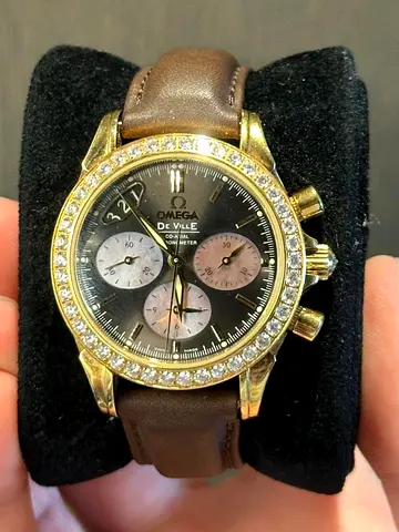 Omega De-Ville coaxial 18k yellow Gold with Diamond