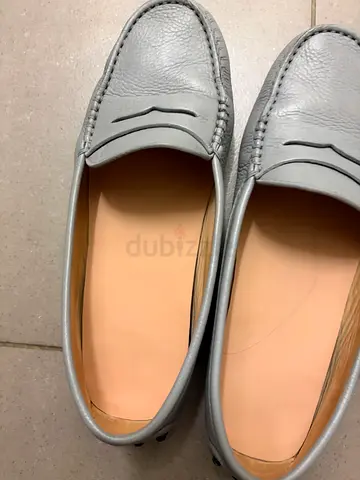 Light grey leather TODS women's loafers - gently used, size unknown. Size 37