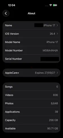 iphone 17 256 GB purple