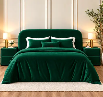 New Emerald Green Velvet king Bed Frame with Headboard and Storage bed - King size bed