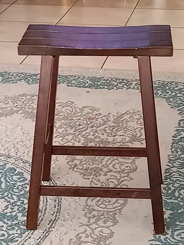 Solid wood bar stool / tall kitchen stool - good condition