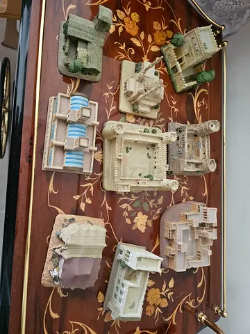 Collection of 9 Miniature Architectural Models - Mixed Materials (Representative UAE sculptures)