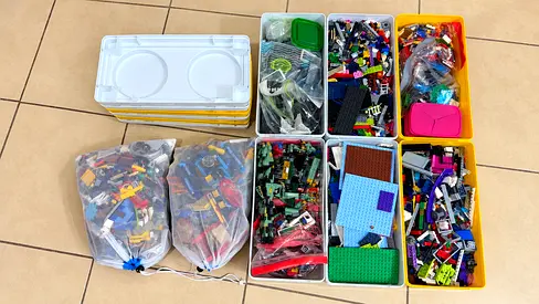 LEGO Bundle + 6 Storage Boxes