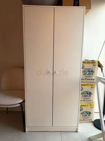 White 2 Door Wardrobe, IKEA KLEPPSTAD