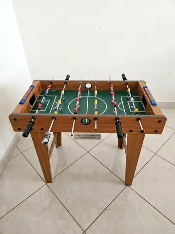 Wooden Tabletop Foosball Table - Compact, Good Condition