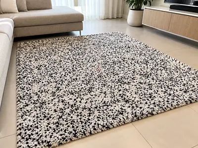 Neutral Black & White $%&! Rug — 230x170, Excellent Condition
