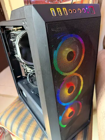 Gaming PC Case with Triple RGB Top Fans and Front I/O (Used)