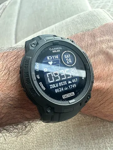 Garmin Instinct Tactical Edition GPS Smartwatch - Excellent Working Condition