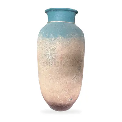 Rustic Textured Vase with Rope Detail H50 cm