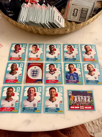 Panini England World Cup 2026 Player Sticker Collection - Set of 15