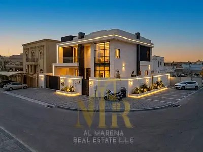 Luxury Corner Villa for Sale in Al Rawda 1 – Ajman | 5 Master Bedrooms | Two Floors + Roof | Includ