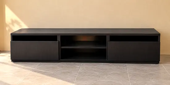 Modern TV Table Stand / Entertainment Unit — Dark Wood