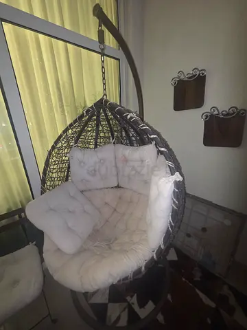 Hanging Egg Swing Chair with Cushions - Comfortable Indoor/Outdoor Chair