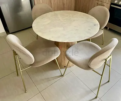 Marina Home Dining Table & West Elm Chairs