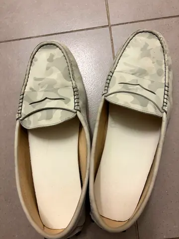 TODS Light camo slip-on loafers — gently used, comfortable fit