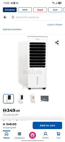 Midea Portable Air Cooler - Slim Tower Evaporative Cooler