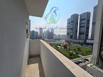 شقة غرفتين وصالة أول ساكن للإيجار في الممزر بالشارقة | بلكون | غرف ماستر | 3 حمامات | باركن مجاني