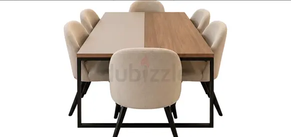 6-Seater Modern Dining Table Set for Sale