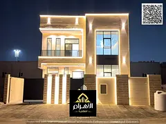Own a 5-bedroom villa in Al Helio 2, Ajman—a corner unit facing Azha. The villa spans two floors p