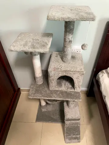 Multi-Level Cat Tree Tower with Playhouse, Hammock, Scratching Posts & Toys – Unwanted Gift