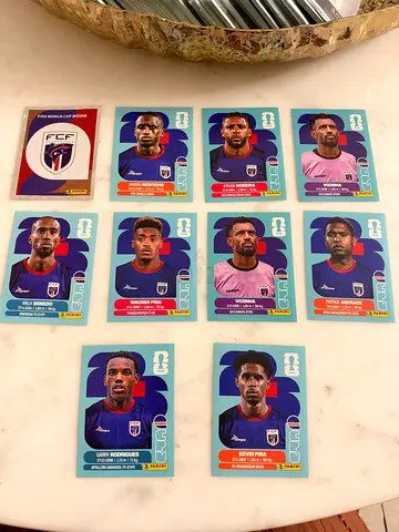 Set of 10 Player Trading stickers — Good Condition, CPV