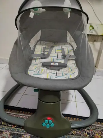 Gray Baby Swing/Rocker with Canopy ,good working condition