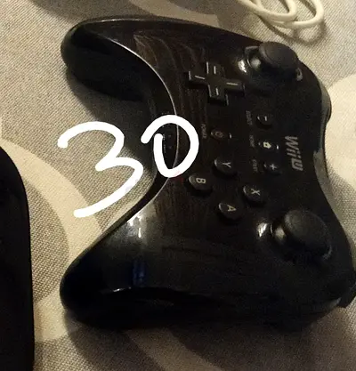 Wii U Pro Controller - Black, Good Condition