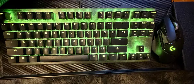 Mechanical RGB Gaming Keyboard with Logitech Wireless Mouse (used)