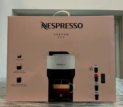 New Nespresso Coffee Machine Vertuo Pop Smart Brewing Technology GDV2-GB-WH-NE with Box