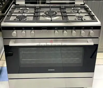 Siemens 90/60cm Stainless Steel Gas Cooker with Oven - Good Condition