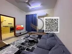 🏛️ Cozy Furnished 1-BR Apartment for Monthly Rent in Al Rumaila 2 – All-Inclusive! 🏛️