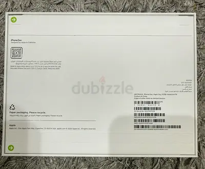 Brand New Sealed Box iPhone Duo 512GB Night Sky From UAE Apple Store