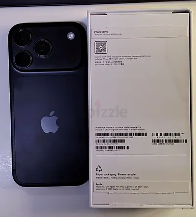 Apple iPhone 18 Pro 256GB (Nano SIM + eSIM) Black 5G With FaceTime - International