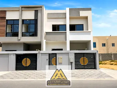 Brand-new townhouse in Al Yasmeen, Ajman. 2 floors + roof, 5 bedrooms, majlis, hall & kitchen. AED 90K/4 cheques or AED 85K/2 cheques.