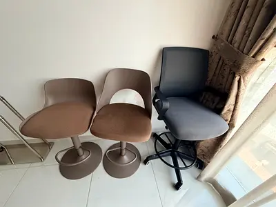 Drafting chair and 2 bar stools