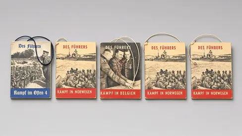 WWII German Winterhilfswerk Miniature Booklets – Des Führers Kampf Series + Rote Kreuz (10 pieces)