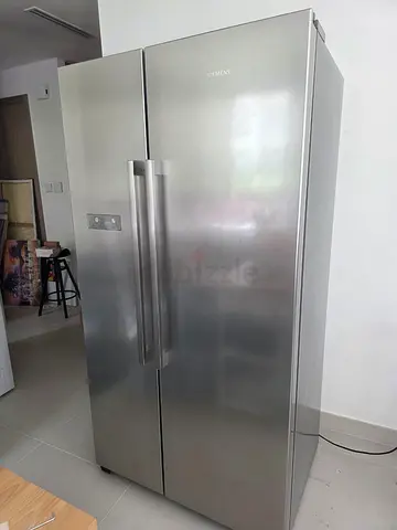 Siemens Stainless Steel Side-by-Side Fridge - Good Condition