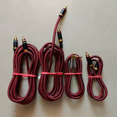 Auidophile RCA Male to Male Stereo Subwoofer Audio Cable,Hi Fi, 3U Gold Plated