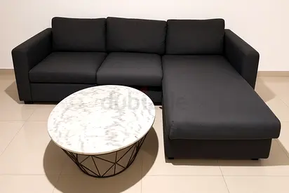 IKEA VIMLE 3 Seater L Shape Sofa with Chaise, Dark Grey, Dubai Creek Harbour