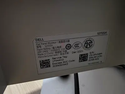 Dell S2721H 27-inch Full HD Monitor - Good Working Condition